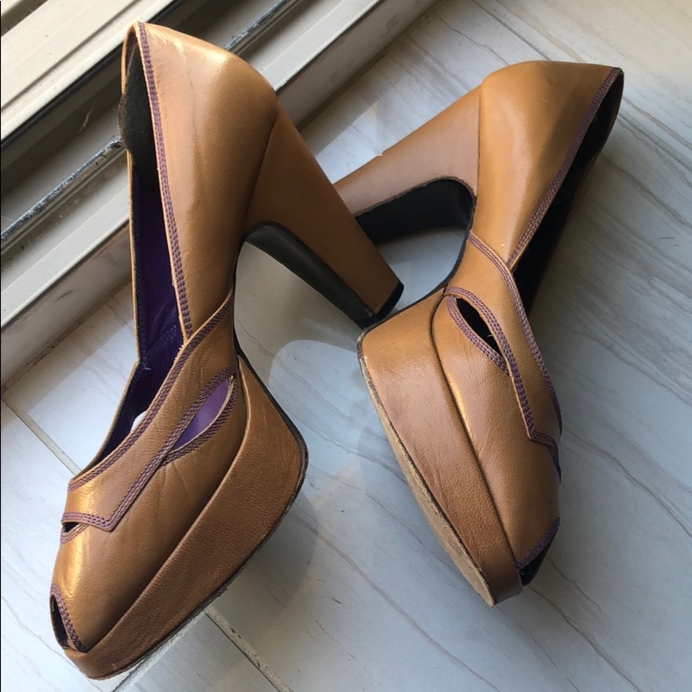 Miu Miu Camel Platforms 36 - image 5